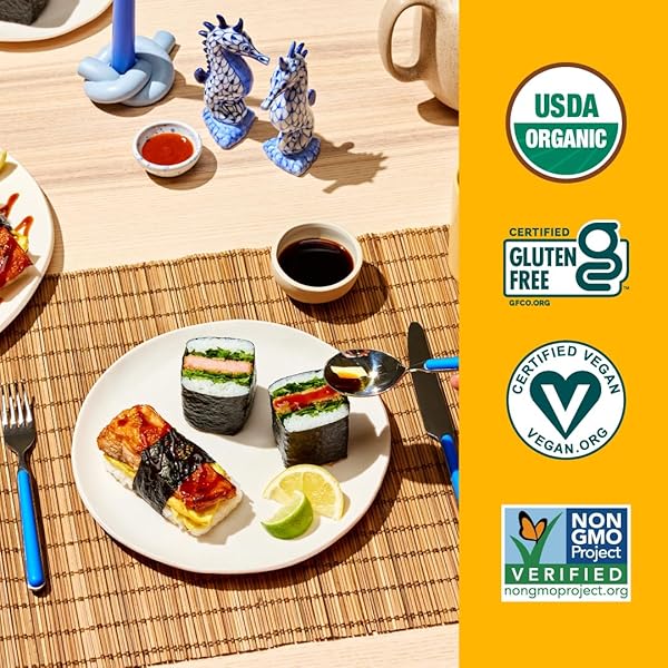 GIMME SEAWEED SUSHI NORI PREMIUM ORGANIC ROASTED SEAWEED SHEETS, KETO, VEGAN, GLUTEN-FREE, RESTAURANT-STYLE SUSHI NORI SHEETS 0.81 OUNCE (PACK OF 1)