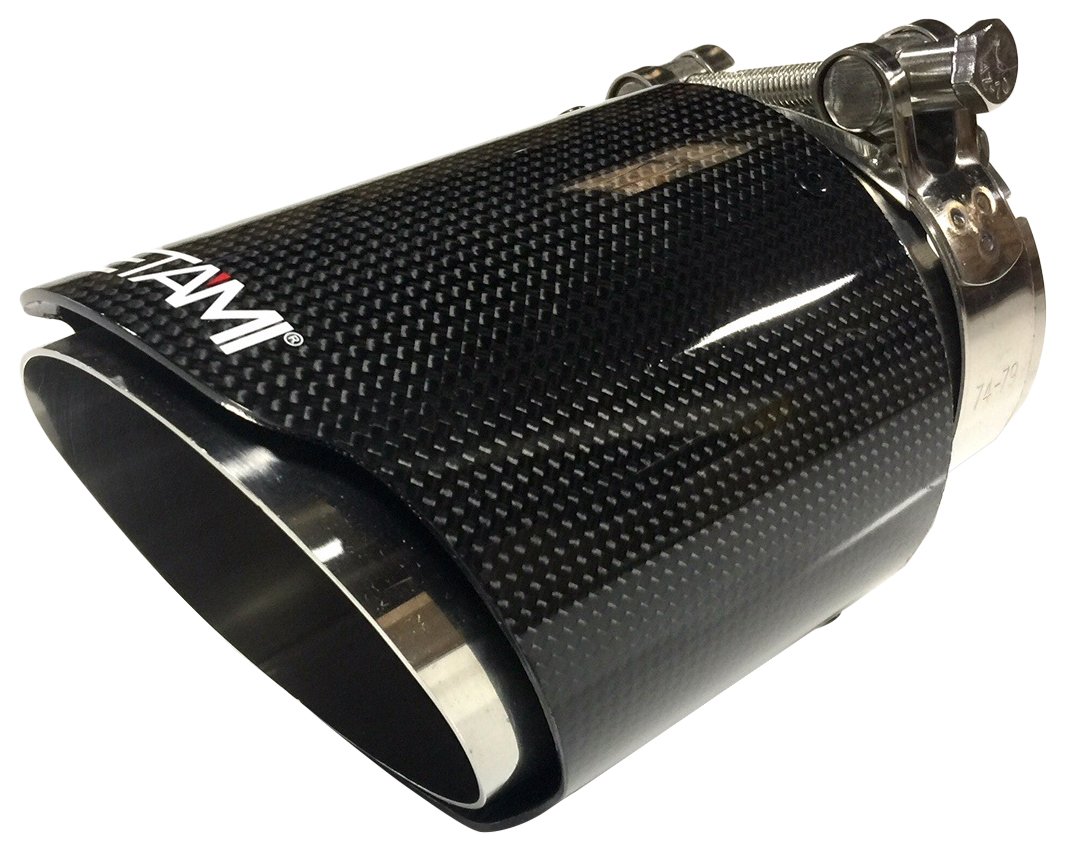 NETAMI NT3051 3 Inlet Polished Carbon Fiber Exhaust Tip Exhaust