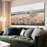 GAIDUOMAI Farmhouse Canvas Wall Prints for Home Flower field Artwork Vintage Botanical Wall Art for Living Room Bedroom Office Decorations 24"x48"