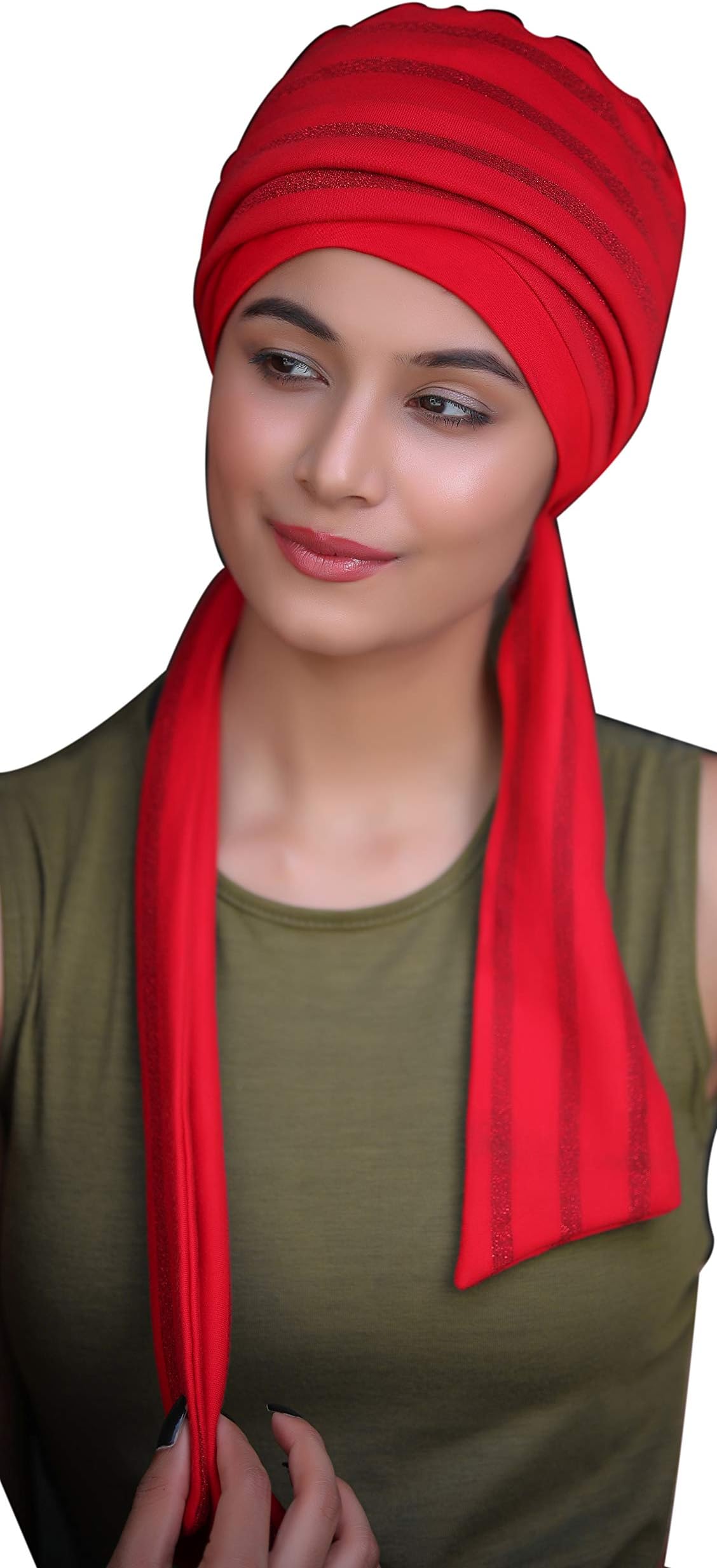 THE HEADSCARVES Women Winter and Summer Caps for Chemo Patients or Other Women Red