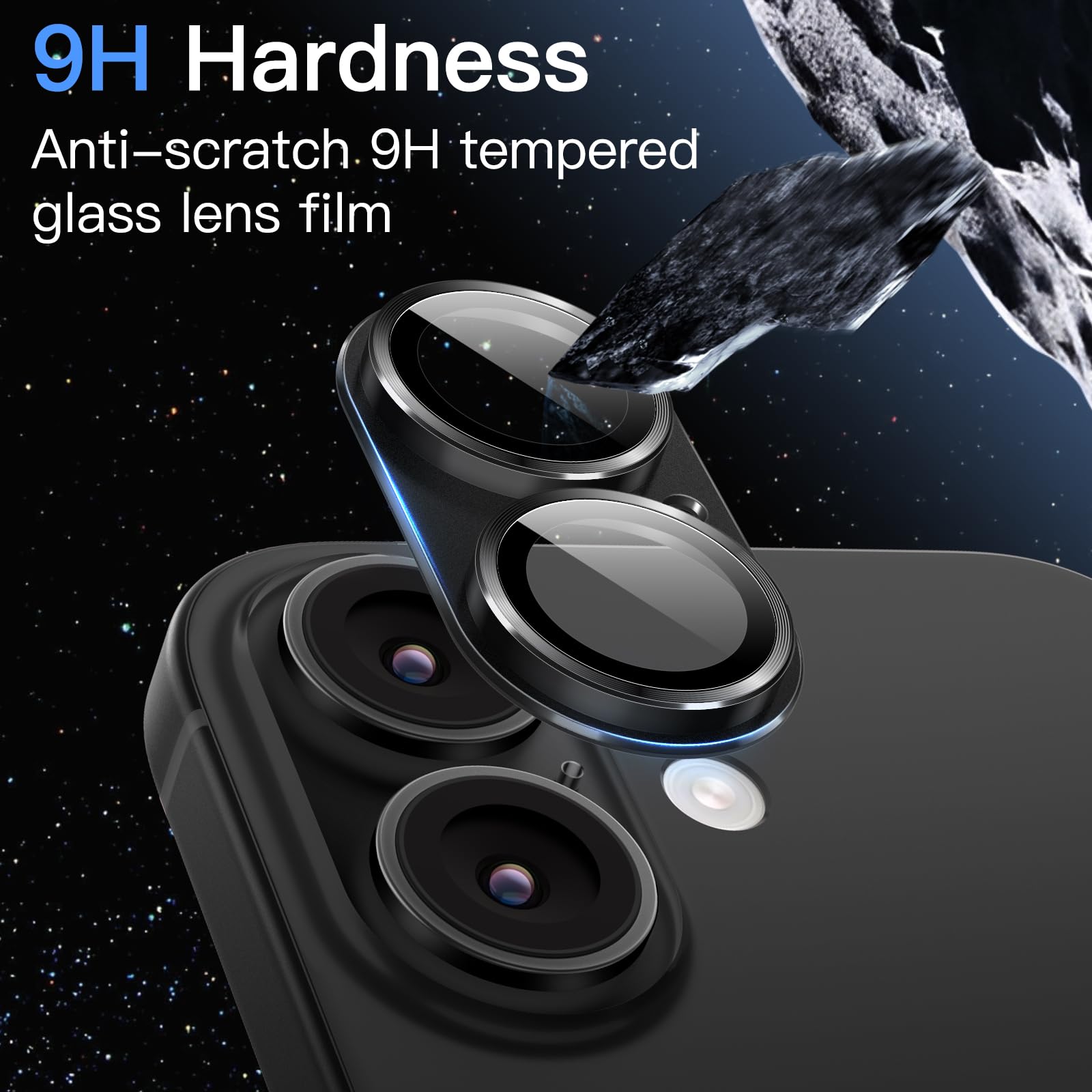 JETech Camera Lens Protector for iPhone 17 6.3-Inch, Full Coverage Cover, 1-Pack
