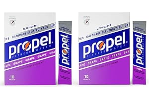 Propel Powder Packets, Grape With Electrolytes, Vitamins and No Sugar, 20 Count (Pack of 2) - in GARIZZE Box
