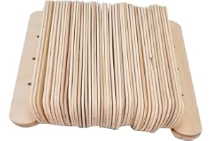 Cloimei Wooden Candle Wick Holder Set 50Pcs Reusable Birch Wax Core Centering Tool for DIY Candle Making Craft Supplies Wick 
