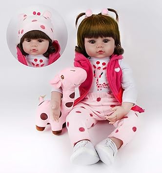 Ziyiui Doll 24 Pouces 60 Cm Realiste Reborn Baby Dolls Real Look Bebe Filles Doux Silicone Vinyle Reborn Toddler Bebe Poupee Realiste A La Recherche A La Recherche Nouveau Ne Poupees Bebe Fille