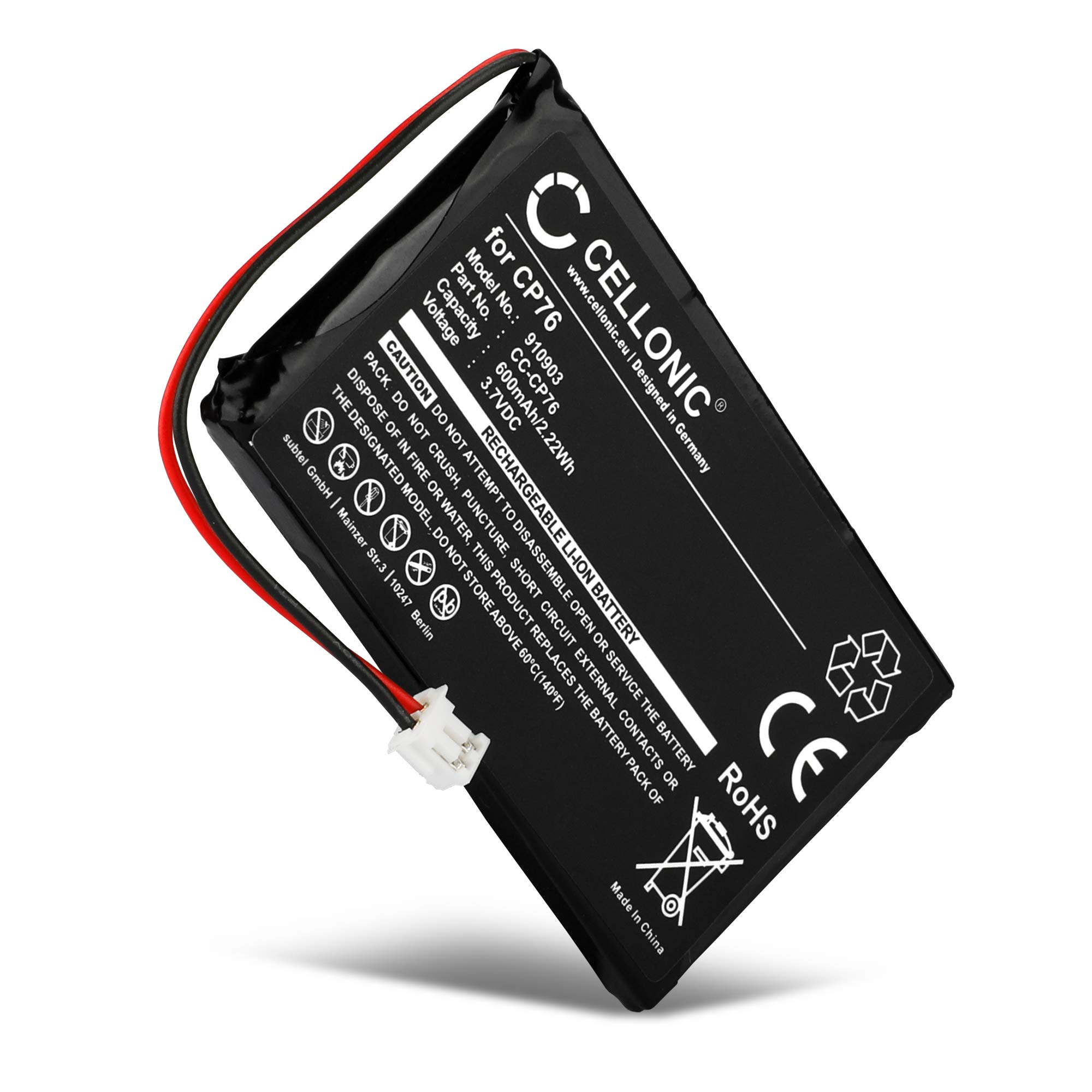 CELLONIC 1x Battery for Cordless phone Compatible with Grundig Calios 1, Calios A1, Calios H1, / BT CP76 - (600mAh, 3.7V)