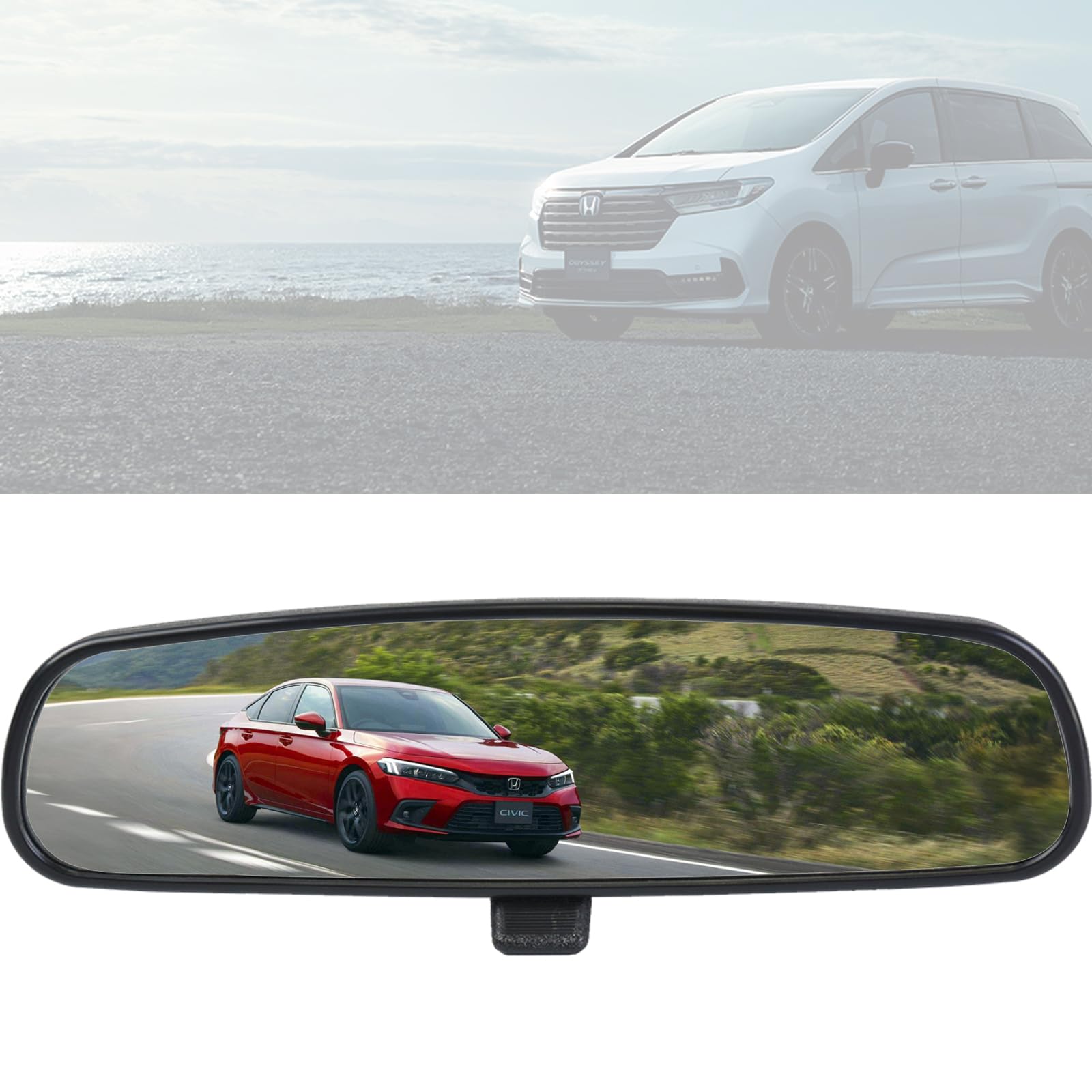 Photo 1 of OEM Factory Honda Rear View Mirror Compatible With 1998-2013 Accord, 2006-2011 Civic CSX, 02-08 Pilot, 10-14 Insight, CR-Z & Subaru 04-13 Forester, Impreza, Interior Rearview Day Night Mirror