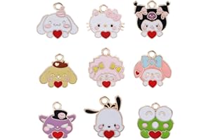 G-Ahora 18PCS Kawaii Charm Gifts Jewelry Accessories Kitty Pendants for DIY Craft Jewelry Making