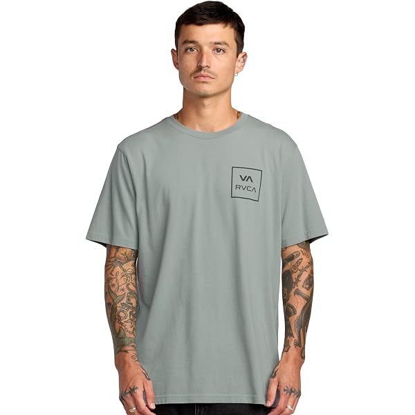 RVCA Men’s Va All The Way T-Shirt – Standard Fit Short Sleeve Tee With Front Screen Print