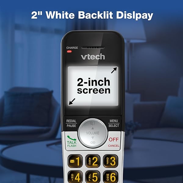 VTECH 3-HANDSET CORDLESS PHONE WITH ANSWERING MACHINE, WITH LARGE DISPLAY AND BIG BUTTONS CALLER ID, FULL-DUPLEX SPEAKERPHONE, LAST 10 NUMBER REDIAL, EASY TO USE VG232-3