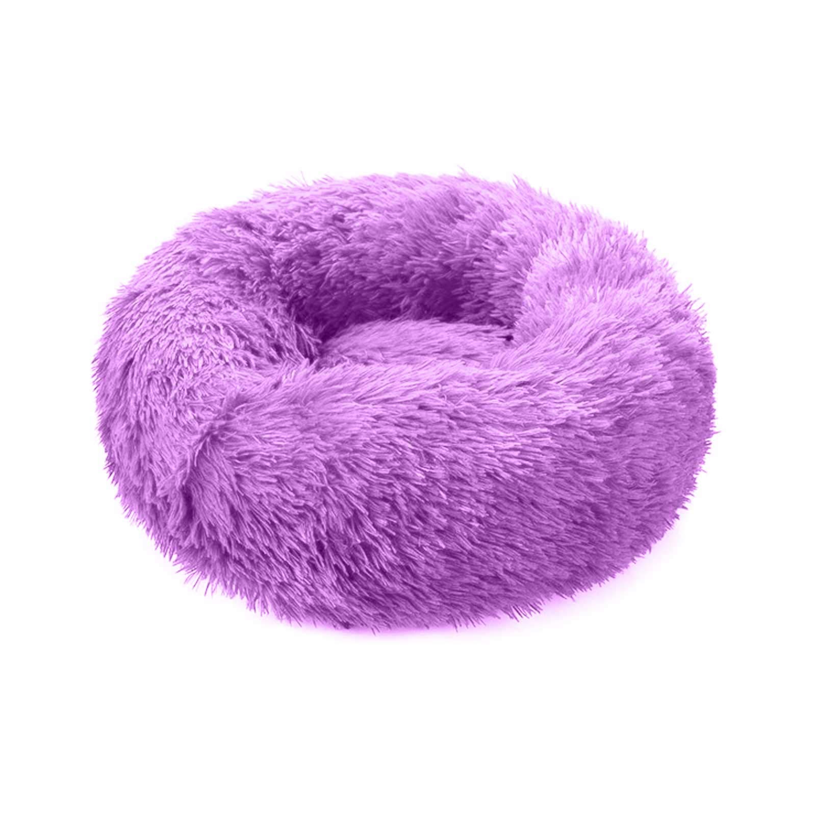 PETCUTE Dog Bed Cat Bed for Indoor Cats Washable Plush Donut Pet Bed Puppy Beds Soft Calming Cuddler Kennel Small Dog Beds