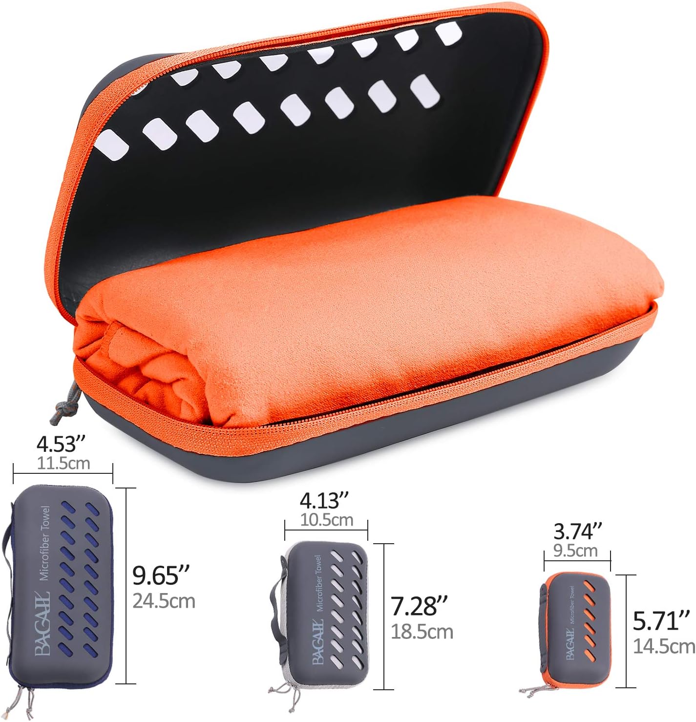 BAGAIL Microfiber Camping Towels Perfect Sports & Travel & Beach Towel. Fast Drying - Super Absorbent - Ultra Compact. Suitable for Gym, Beach, Swimming, Backpacking : Sports & Outdoors