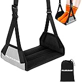Foot Hammock for Plane Travel, No Collapse Thickened Bamboo for Long Flight | Airplane Foot Hammock with Extended Adjustment Strap, Desk Foot Hammock to Relax Your Feet, Plane Foot Rest Travel Essentials