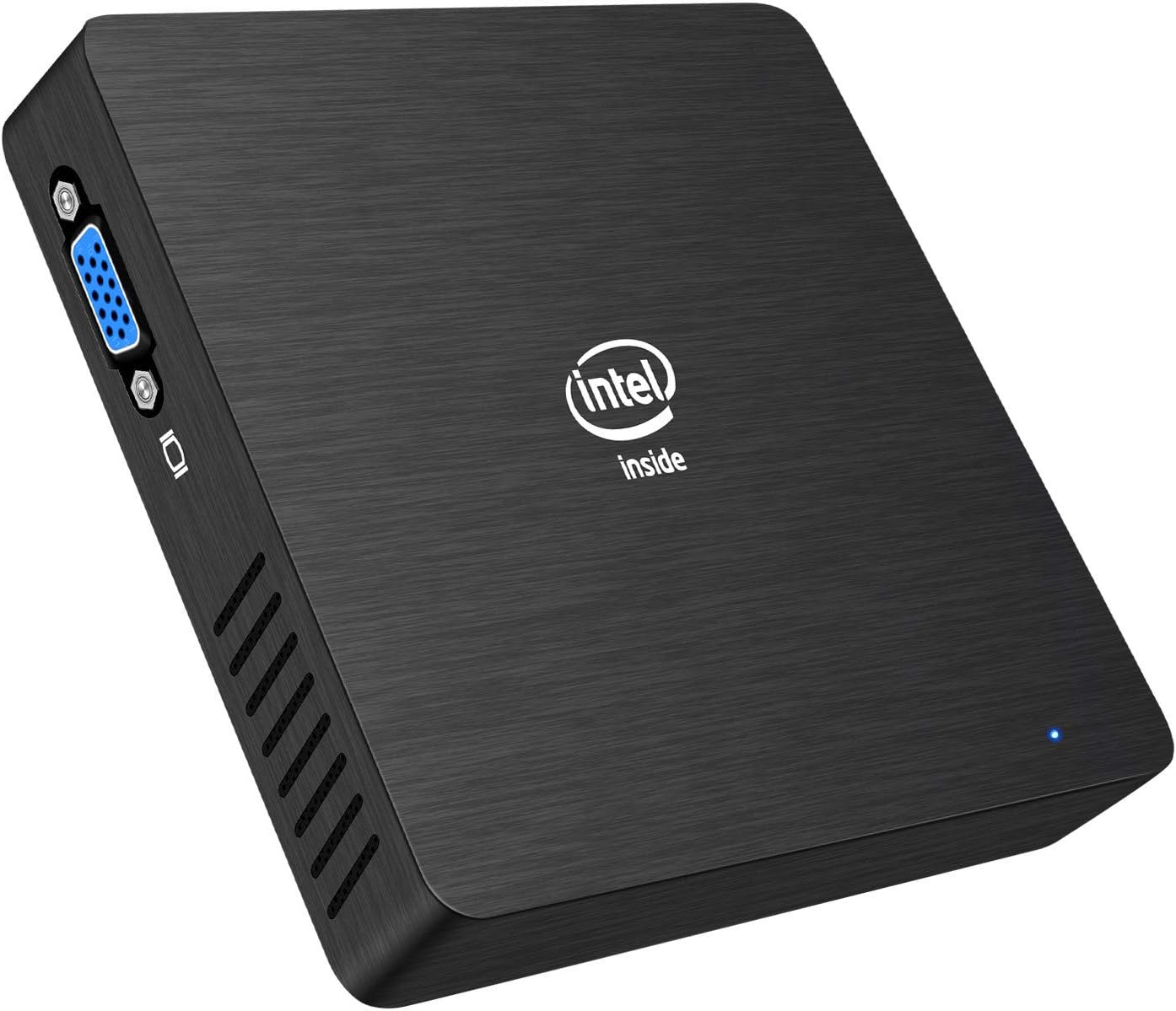 Fanless Mini PC 2GB DDR3/32GB eMMC Intel x5-Z8350 Mini Desktop Computer Windows 10 Pro HD Graphics HDMI and VGA Port Dual Band WiFi BT4.2 USB3.0 Wake on LAN PXE Boot Auto Power On