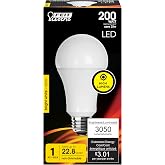 Feit Electric A21 LED Light Bulb 200W Eq, Bright White | 3000K, 3050 Lumens, 25W, E26 Standard Base, High Output, Omnidirectional General Purpose Lighting, 25,000-Hour Lifetime