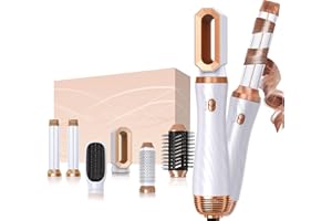 YITRUST 6 in 1 Blow Dryer Brush, Detachable Hair Dryer Brush Air Curler Air Styler Wrap, Curly Twist Hot Curling Iron, Blow Dryer Hot Styler Negative Ion, Travel Hair Styling Tool