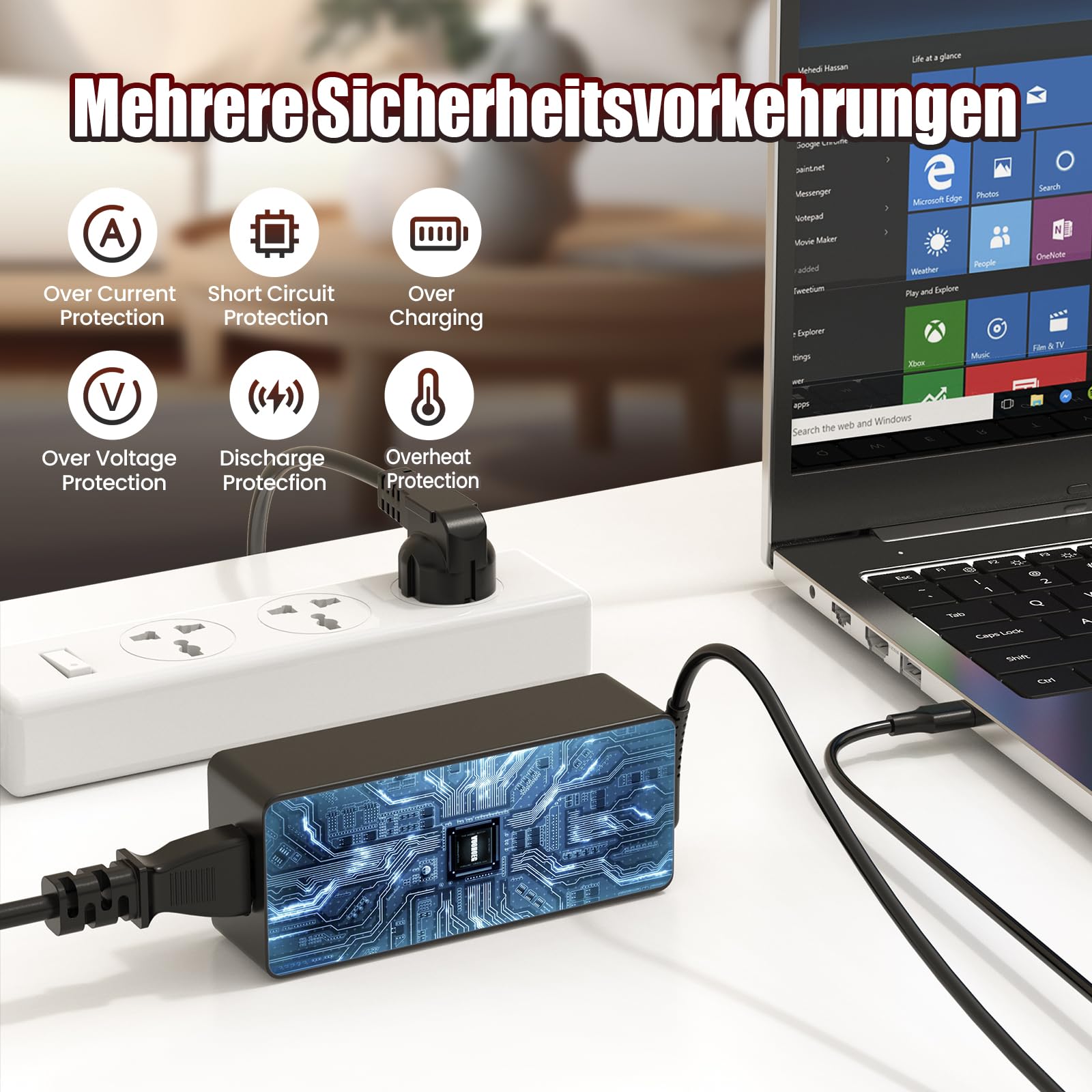 Laptop Ladekabel USB C 65W Netzteil für Lenovo Thinkpad Type C Ladegerät 5