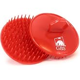 G.B.S Gents Dandruff Cleaning Scalp Brush 2 Pack &ndash; Silicone Shampoo Scrubber for Hair &amp; Scalp Massage, Exfoliating Wet Dry Hair Care, Red