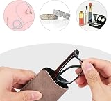 Hifot Leather Eyeglasses Case 3 Pack PU Soft Pouch Reading Glasses Bag view 2