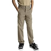 Dickies Kids Little Boys' Uniform 2-7 Flexwaist Flat Front Pant, Khaki, 4/Regular