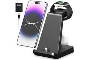 Charging Station for Multiple Devices Apple 3 in1 Fast Charging Station Dock for iPhone 14 Pro Max/13/12/11/X/XS/XR/8/7/6,Wir