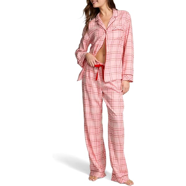 Haut De Pyjama Victoria's Secret – Manches Longues Rayé Rose, Taille L, Neuf Avec étiquette