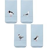 Yomisex Seagull Hand Towels for Bathroom, Bird Gifts,Seagull Decor Coastal Beach Kitchen Towels Decor Coastal Decorative Dish Towels for Kitchen, Bird Lover Watcher Gifts Dish Tea Towel