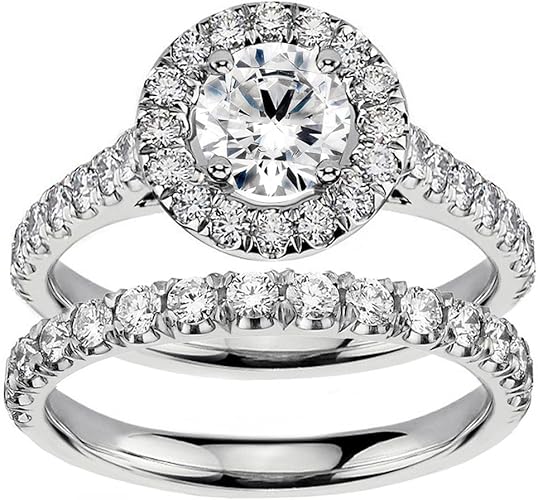 VIP Jewelry Art 2.34 CT TW GIA Certified Brilliant Cut Diamond Engagement Bridal Set in Platinum