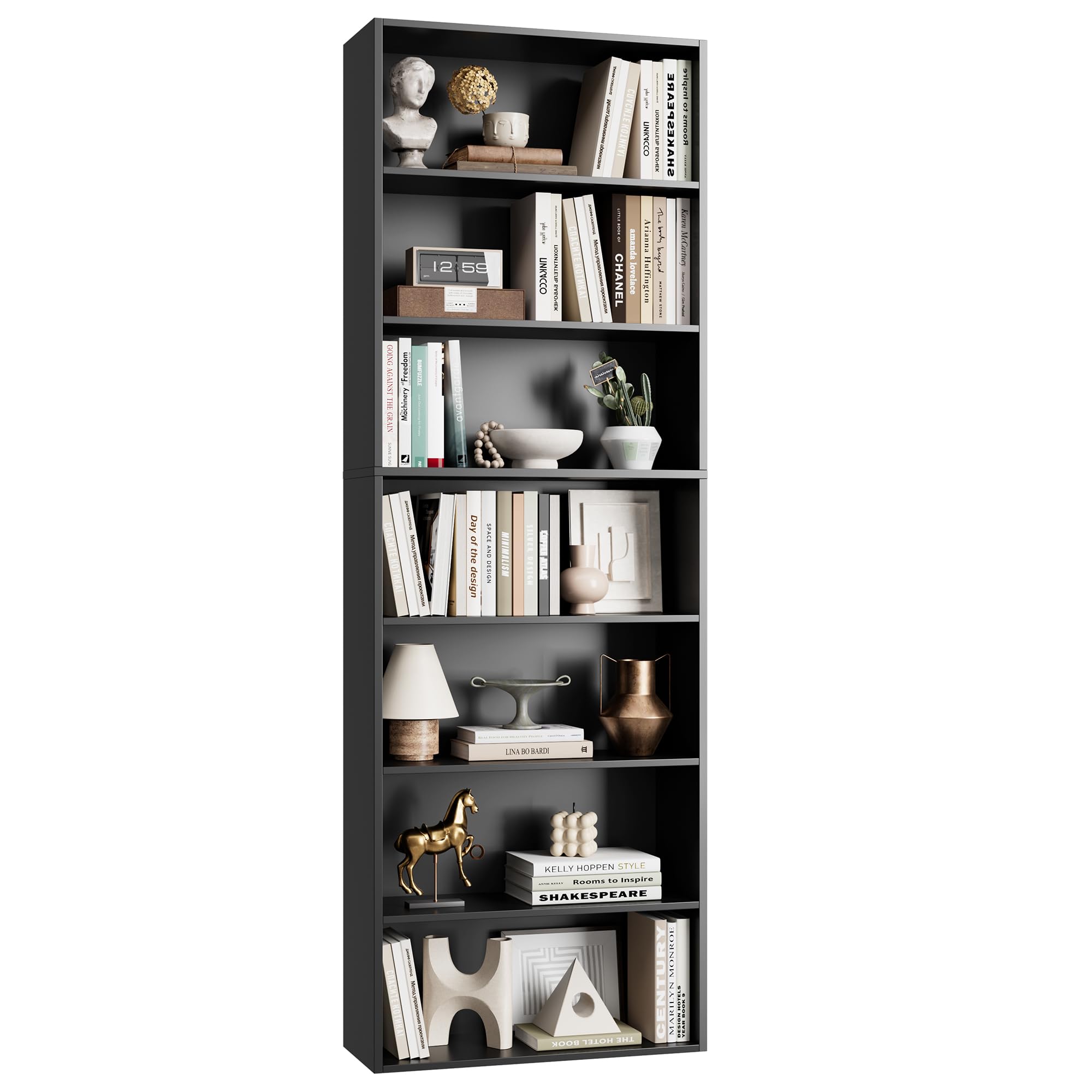 Photo 1 of *Missing Part*
FACBOTALL 82" Tall Bookshelf, 7-Tier Open Shelves Bookcase, Freestanding Display Storage Shelves, Tall Bookcase Home Decor Furniture for Home Office, Living Room, Bedroom, Black