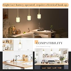 Pendant Light Kitchen Island Lighting 2 Pcs, Height