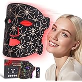 Red Light Therapy for Face, 8 Colors LED Face Mask Light Therapy with 850NM Near-Infrared, 3000 mAh Rechargeable Red Light Therapy Mask, Skin Care Device at Home and Travel for Skin Rejuvenation