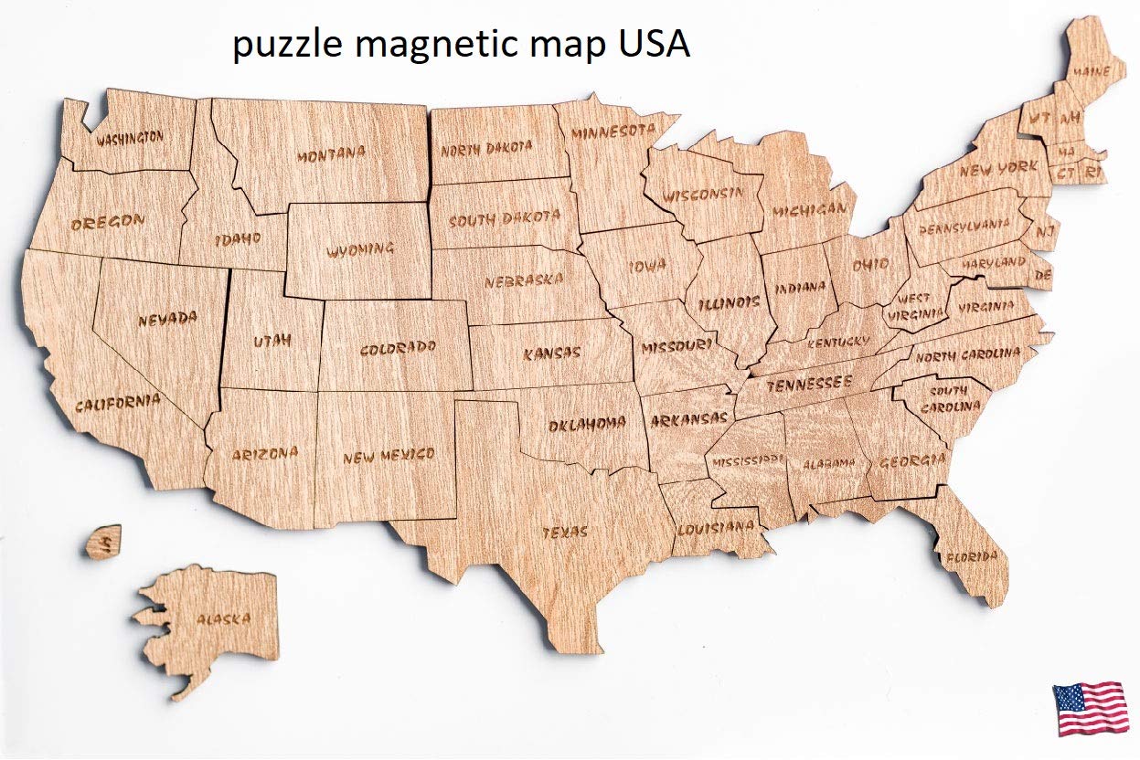 of States United Magnetic map USA - 71vCTNR2M2L. SL1247 