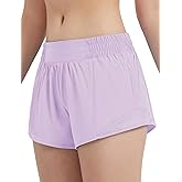 EXARUS Girls 2.5"/4" Athletic Shorts Running Workout Track with Liner Zip Pocket Lightweight Gym Sports for Kids 6-12Y