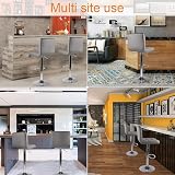 bigzzia Bar Stool Set of 2 Grey PU Leather Swivel Height Adjustable Backrest view 6