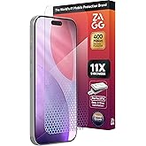 ZAGG XTR5 Screen Protector for iPhone 17 Pro - Glass, Blue Light Protection, 11X Stronger, Eyesafe CPF60 Tech, Anti-reflective Tech, Vibrant Color & Touch Sensitive Tempered Glass, Easy To Install