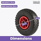 Keypak 2 x 10" Pneumatic Tyres 3.00-4 with 20mm Bore Roller Bearings Pack of 2 view 3