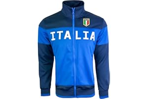 Just 4 Kicks Boy's Italy Jacket, Full Zip Italia Soccer Track Jacket Youth Sizes