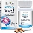 HERBION Naturals Memory Support Capsules – Helps Improve Brain Function & Absent Mindedness, Maintains Healthy Mood Levels with Ginkgo Biloba - for Adults, 60 Count (Pack of 1)