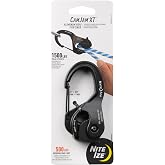 Nite Ize CamJam XT Aluminum Rope Tightener, Large, Black | Versatile Tie Down Cam Mechanism with Carabiner Clip, Secure Hiking Gear Essential, Rope Tie Down Accessory
