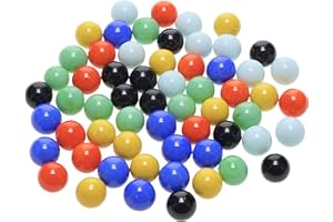 WE Games Replacement Glass Marbles – 60 Count for Chinese Checkers – Colored Game Pieces for Board Play – Marbles Only