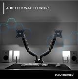 Invision MX400 Dual Monitor Arm 19-32 Inch VESA 75/100mm Desk Clamp view 4