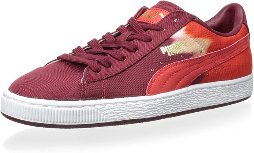 puma red canvas shoes