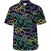 Tipsy Elves Button Down Shirts for Men - Valentine’s Day, Mardi Gras and St Patrick’s Day Men’s Button Ups