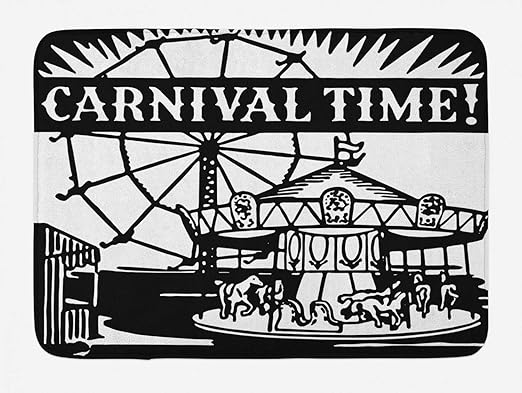 YnimioHOB Alfombra de baño con Rueda de la Fortuna, carrusel Artsy