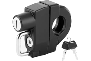 Universal Motorcycle Helmet Lock for 22mm/0.9in Handlebar, AntiTheft with Keys Handlebar Helmet Lock
