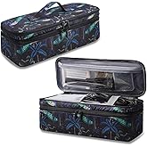 ALLINPAC Double-Layer Travel Carrying Case Compatible with Revlon One-Step Hair Dryer Brush/Volumizer/Styler/Shark FlexStyle Attachment Portable Storage Organizer Bag Hair Tools Travel Bag (Bag Only)