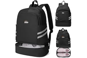 coofay Gym Backpack For Women Waterproof Sports Backpack With Shoe Compartment Lightweight Travel Backpacks Small Gym Bag Dance Volleyball Backpacks