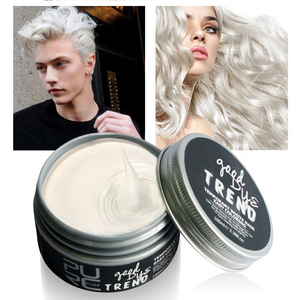OYOTRIC White Hair Wax, Professional White Ash Hair Wax, Natural Matte