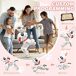 Chridark Remote Control Robot Dog Toy for Kids 5-7