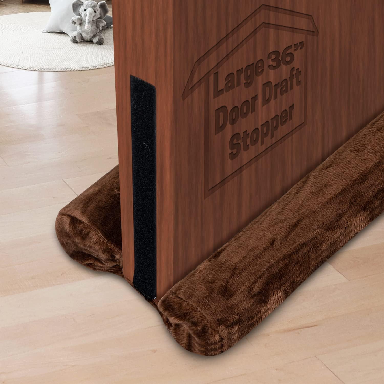 Draft Stoppers - VISEMAN Twin Door Draft Stopper Guard, Door Noise Blocker, Adjustable Door Sweeps Window Blocker, Door Bottom Weather Stripping, 20 to 36