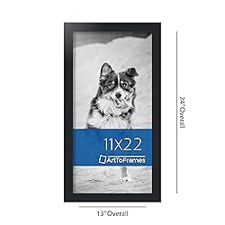 ArtToFrames 11x22 Inch Black Picture Frame, This